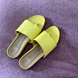 Eileen Fisher Yellow Slide Sandals